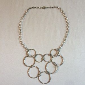Silver Statement Necklace 20”